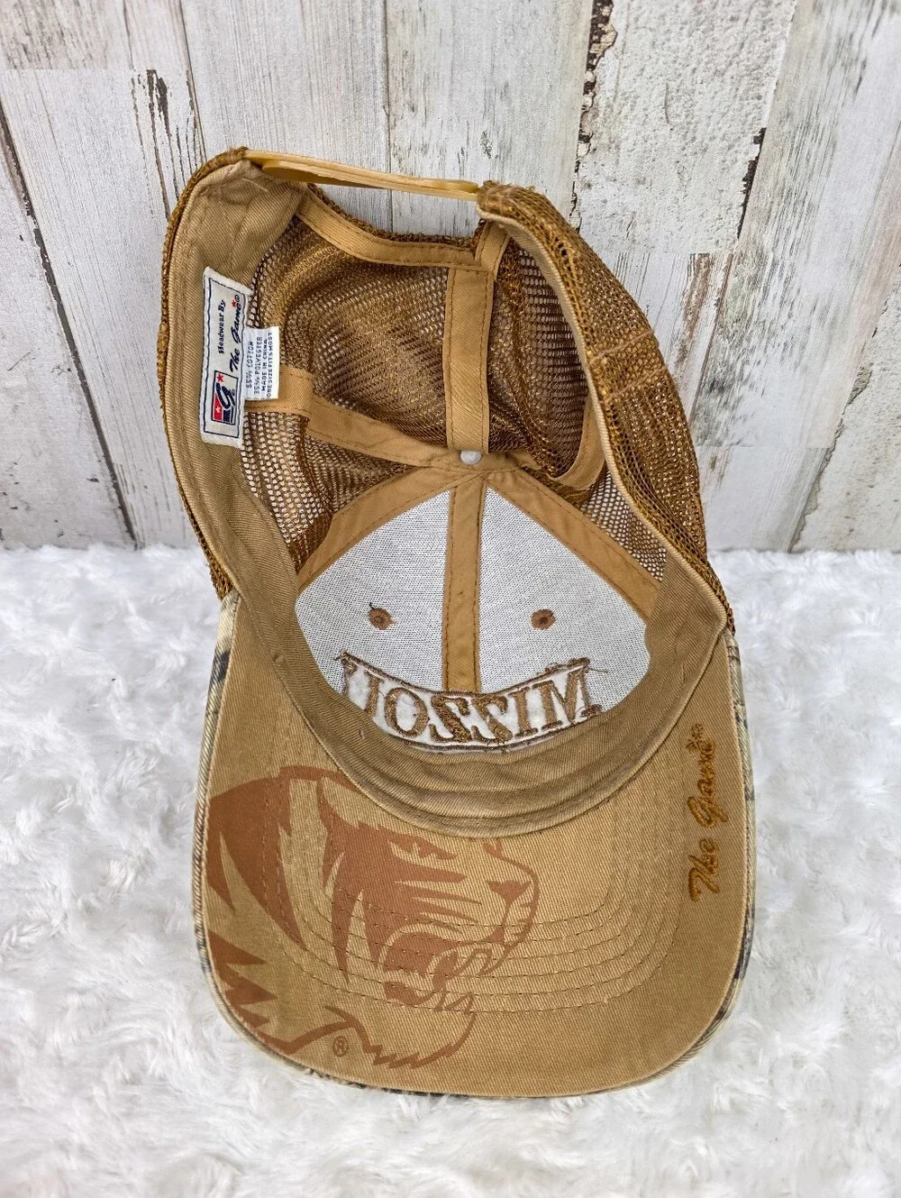 The Game Mizzou Camo Hat in Brown and Green Size OSFA